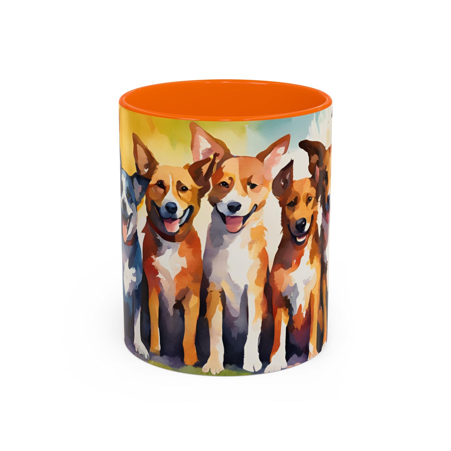 Multicoloured Doggies 11 Accent Mug 11oz