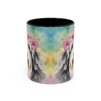 Bearded Collie 03 Accent Coffee Mug - Dog Lover Gift