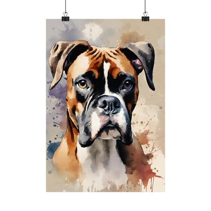 Dogs Boxer 04 Matte Vertical Poster