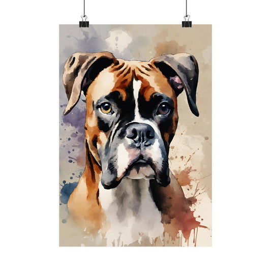 Dogs Boxer 04 Matte Vertical Poster