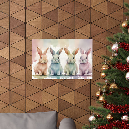 Nursery Bunnies 6 Matte Horizontal Posters