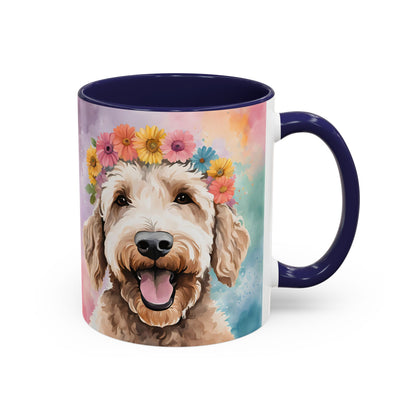 Labradoodle 02 Accent Coffee Mug - Dog Lover Gift