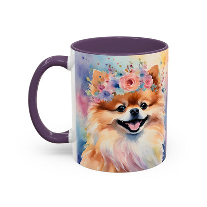 Pomeranian 04 Accent Coffee Mug - Dog Lover Gift