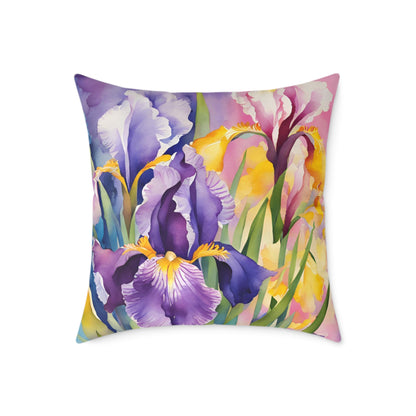 Irises 03 Poly Pillow - Natures Beauty Design