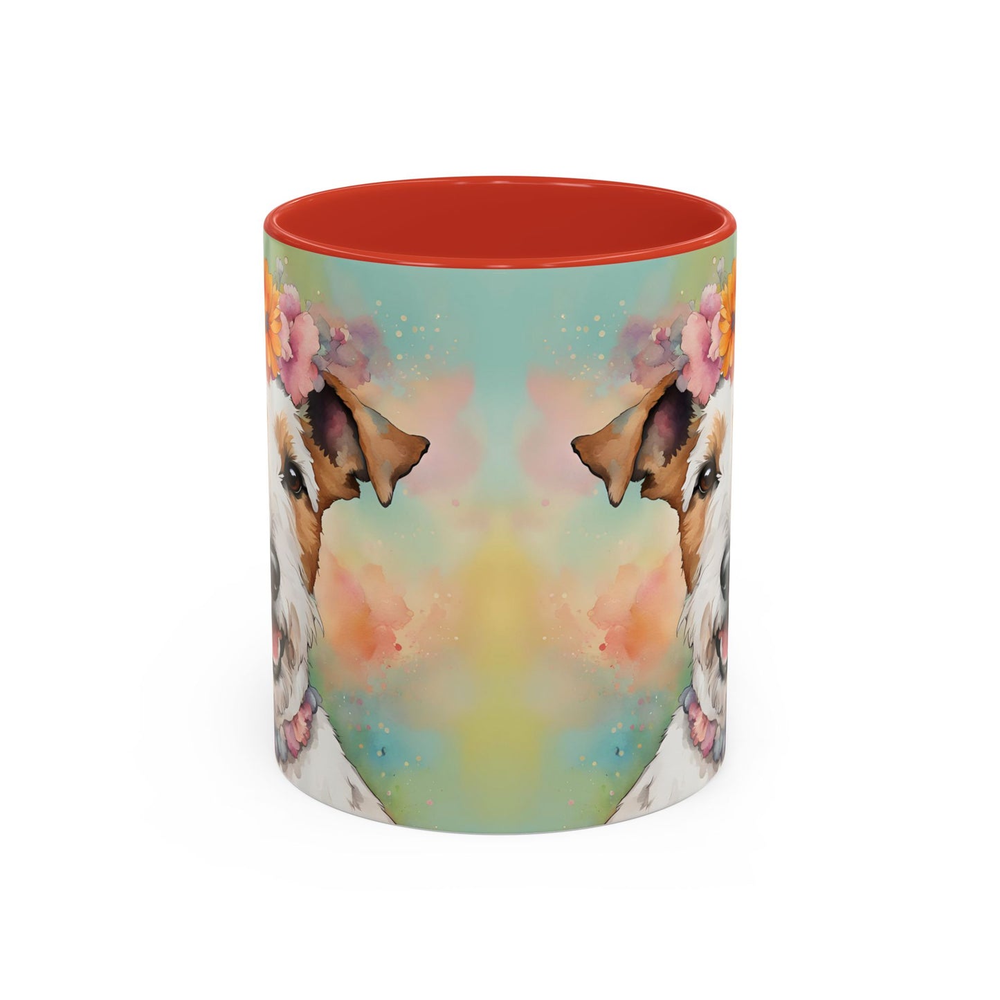 Fox Terrier 01 Accent Coffee Mug - Dog Lover Gift
