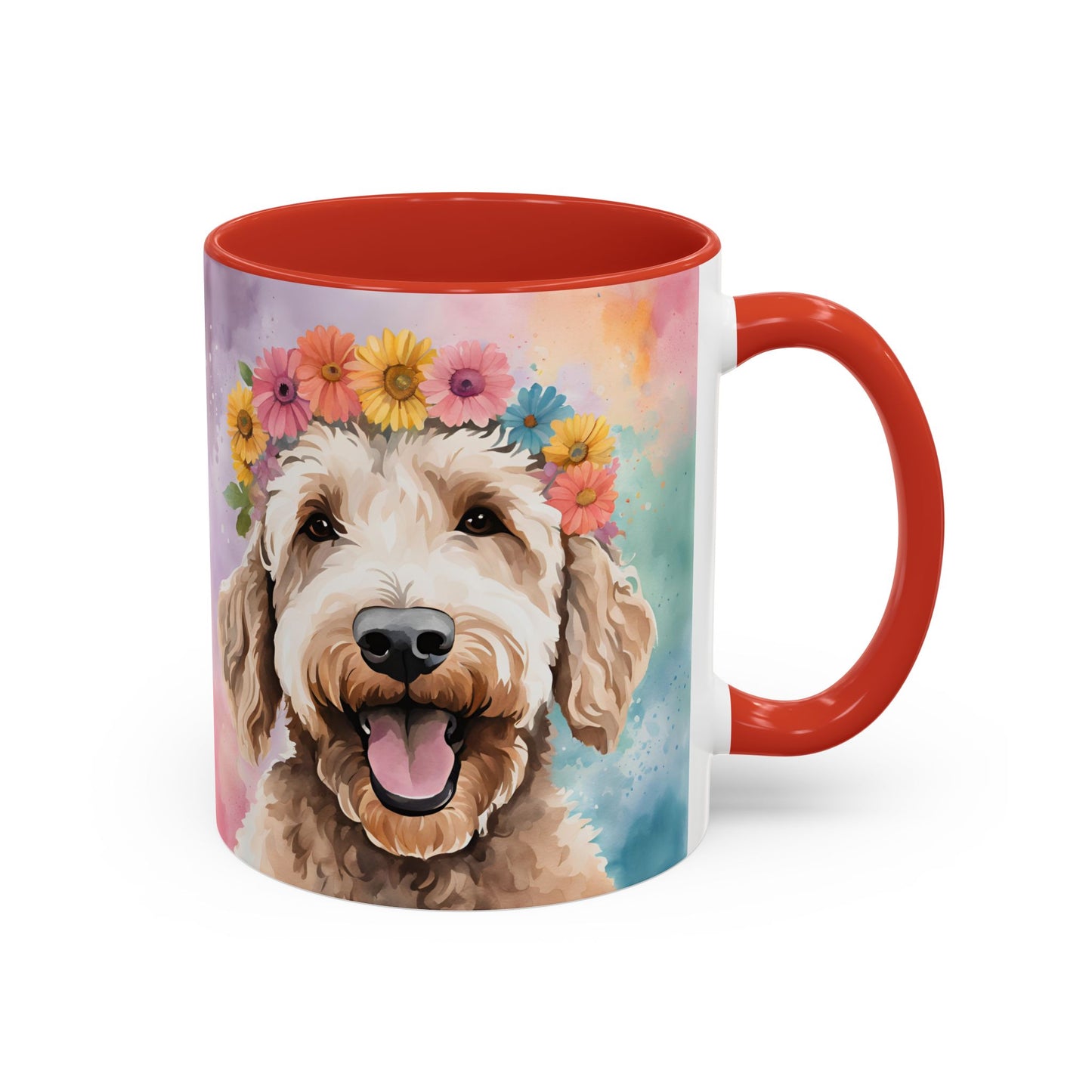 Labradoodle 02 Accent Coffee Mug - Dog Lover Gift