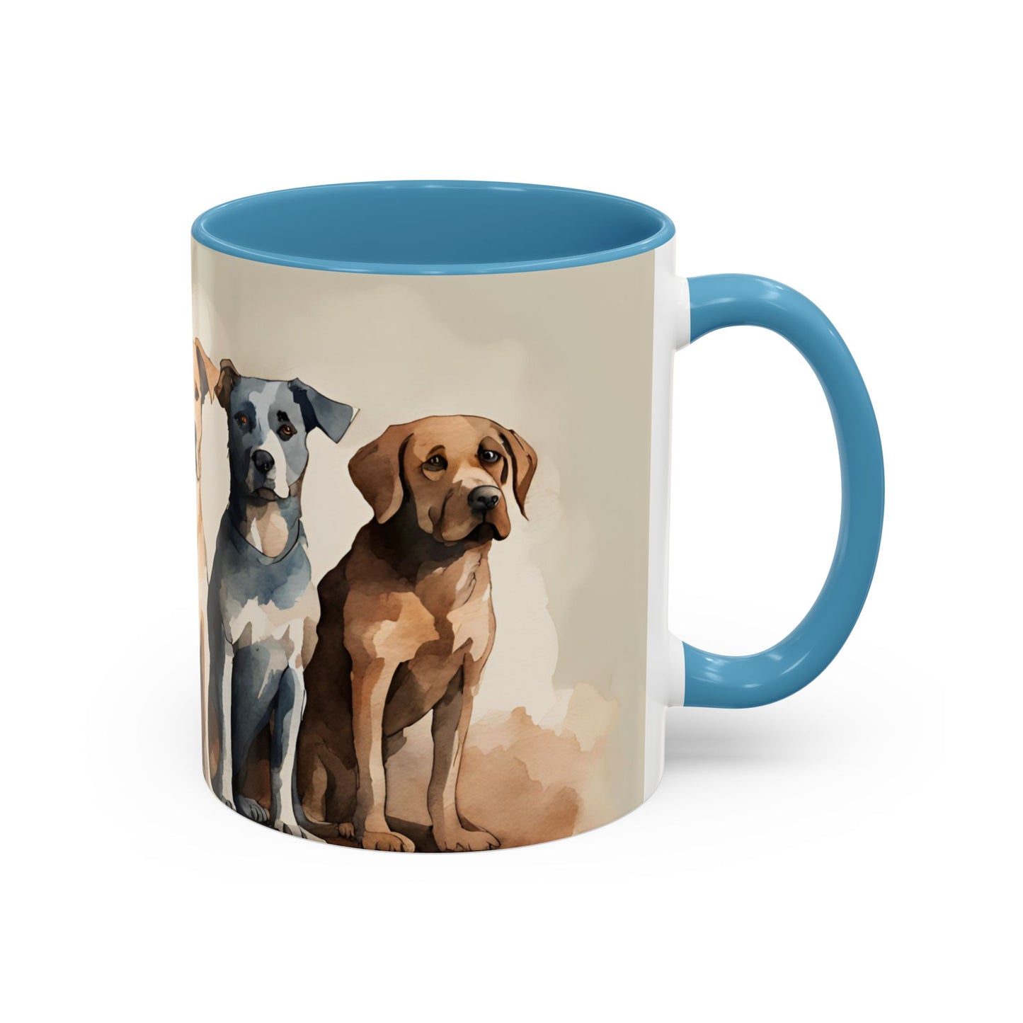 Doggies in a Row 4 Accent Mug 11oz