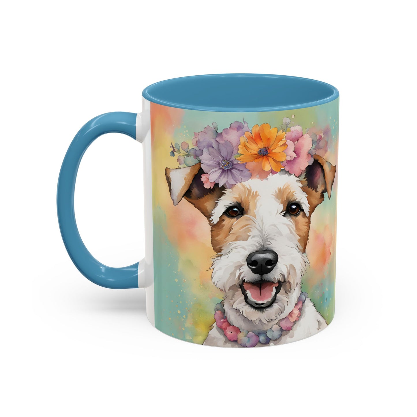 Fox Terrier 01 Accent Coffee Mug - Dog Lover Gift