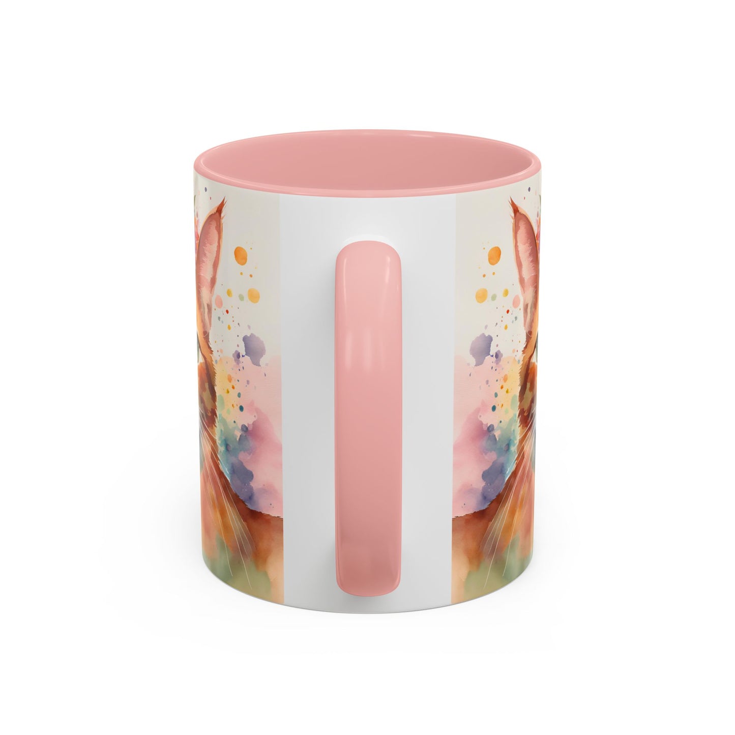 Floral Ginger Cat 02 Accent Coffee Mug - 11oz Perfect for Cat Lovers & Gifts