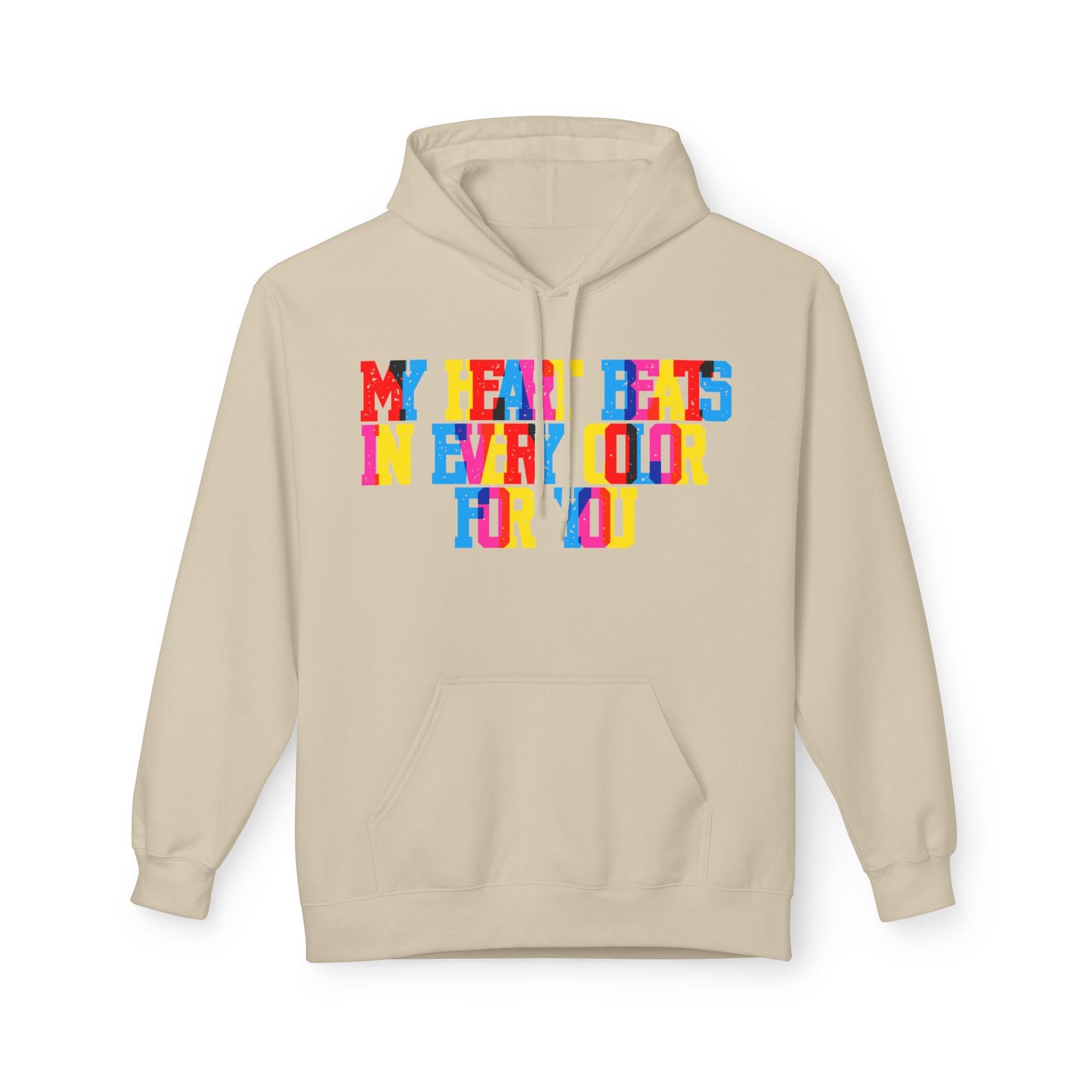 My Heart Beats In Every Color For You Unisex Valentines Hoodie