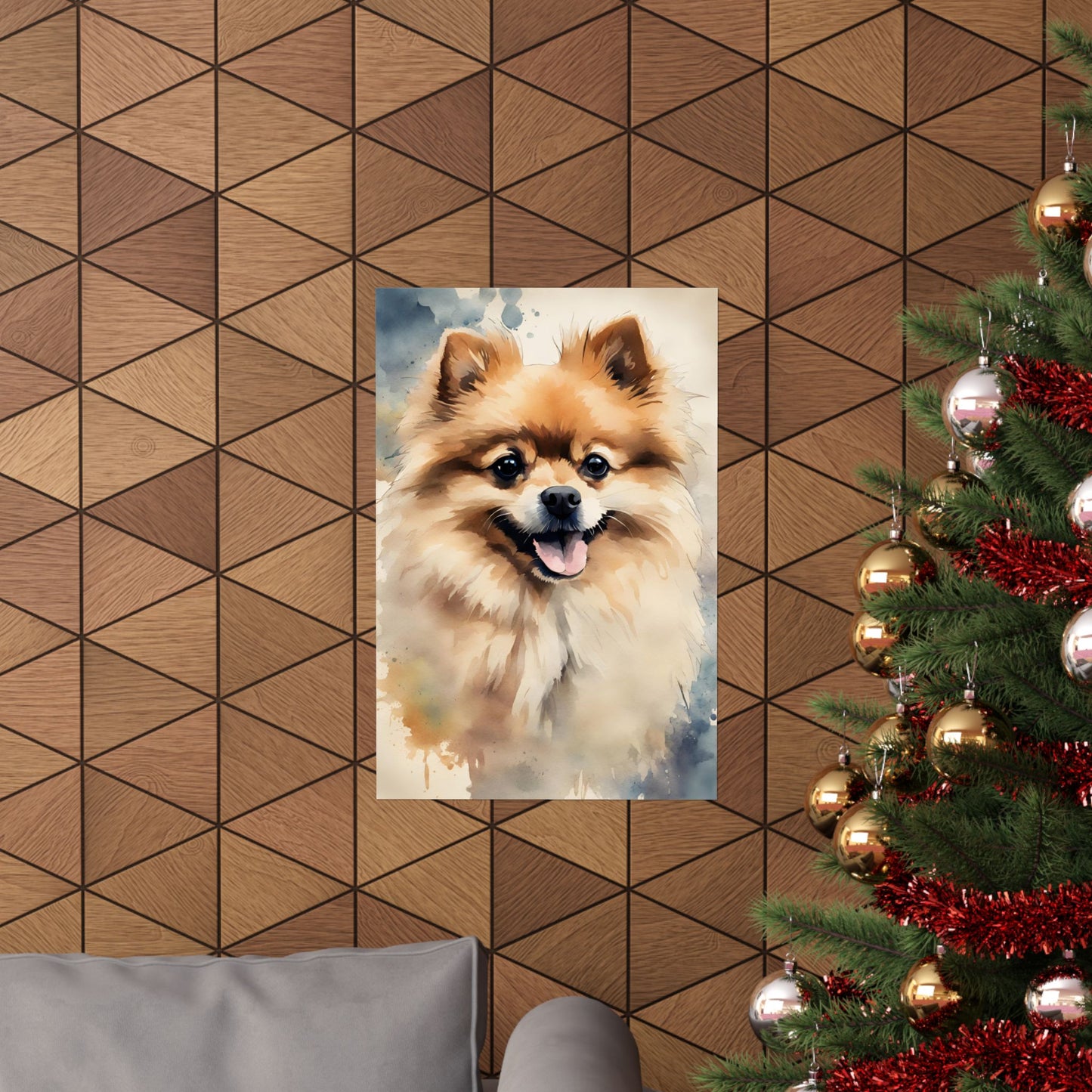 Dogs Pomeranian 01 Matte Vertical Poster