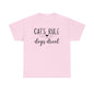 Cats Rule Dogs Drool Unisex Heavy Cotton Tee