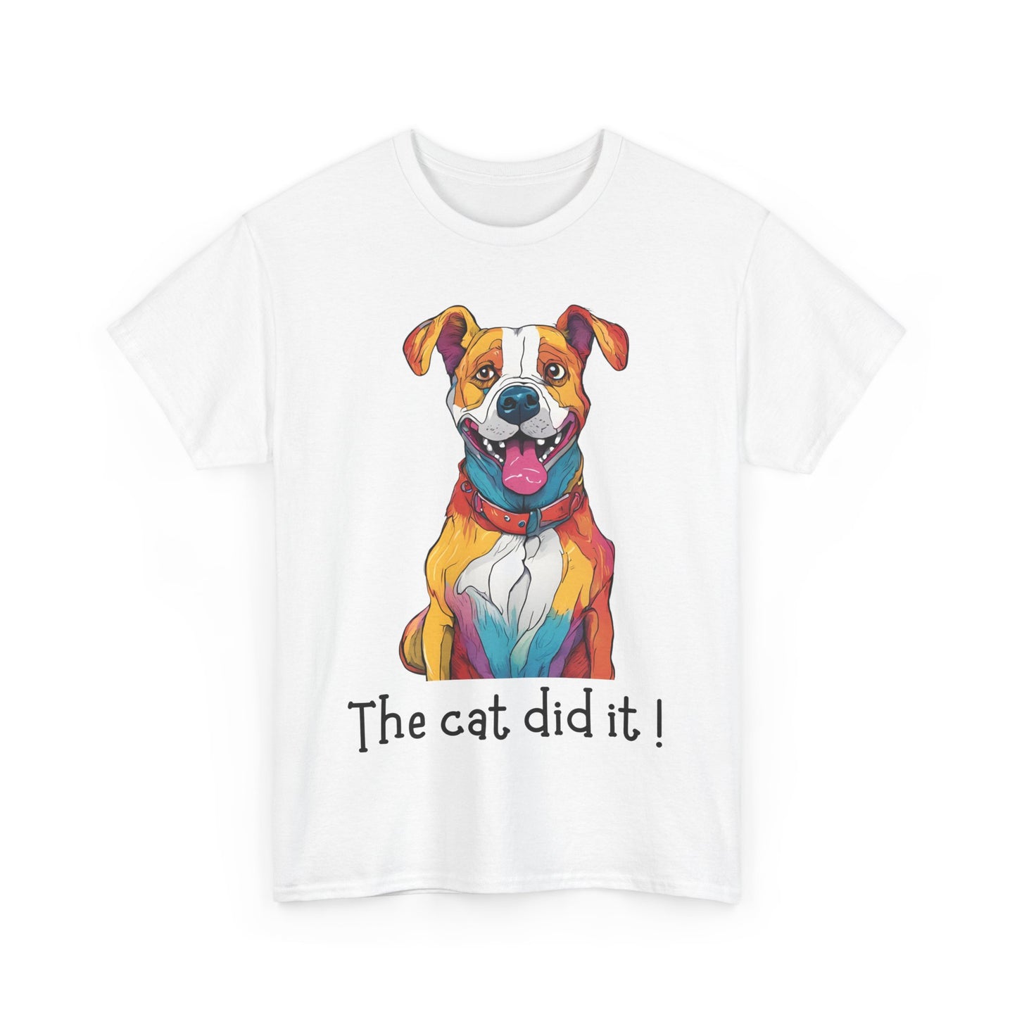 The cat did it! Unisex Heavy Cotton Tee