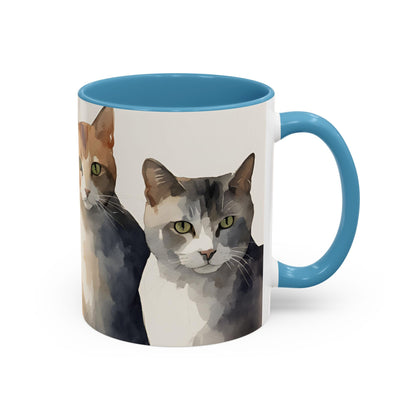 Kitties in a Row 2 Accent Mug 11oz