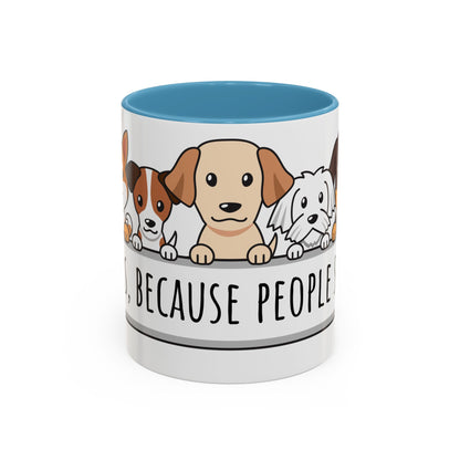 Dogs Because People Suck 02 Accent Coffee Mug (11oz)