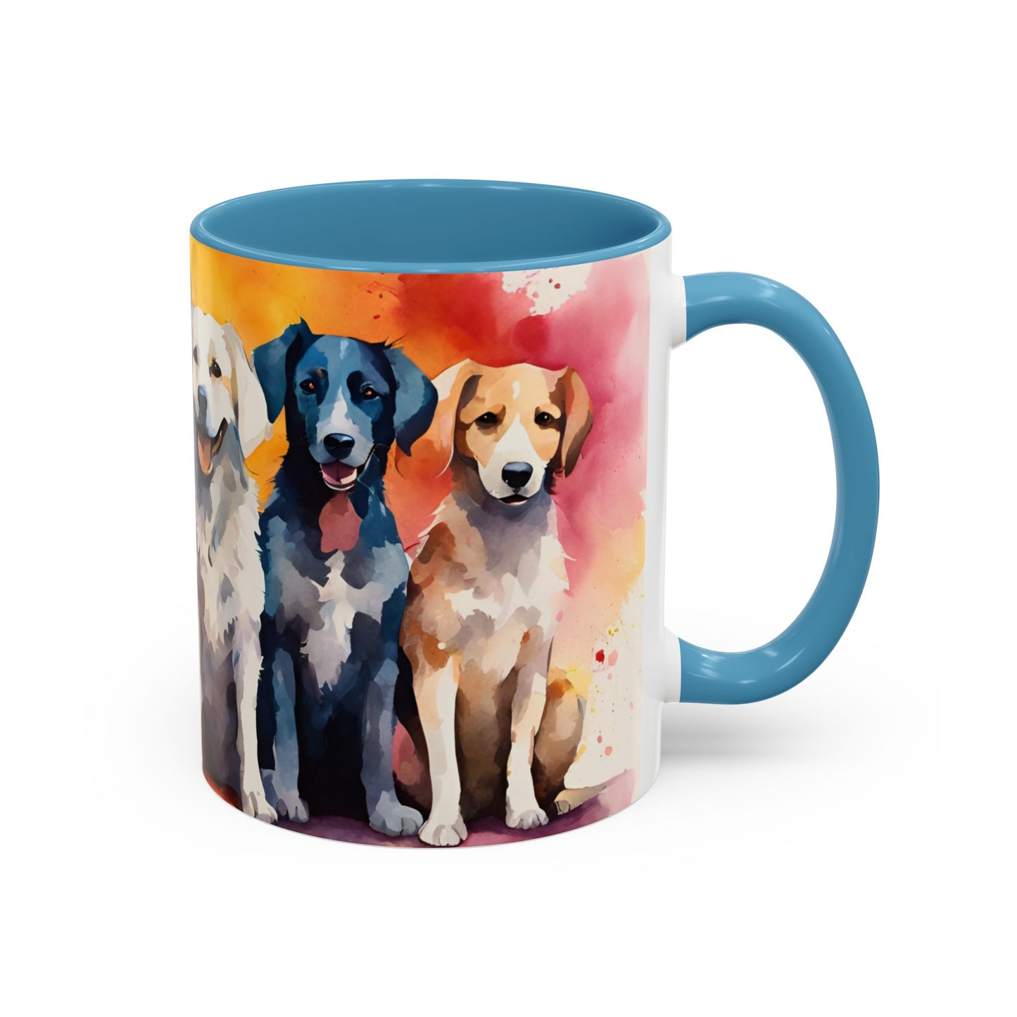 Multicoloured Doggies 7 Accent Mug 11oz