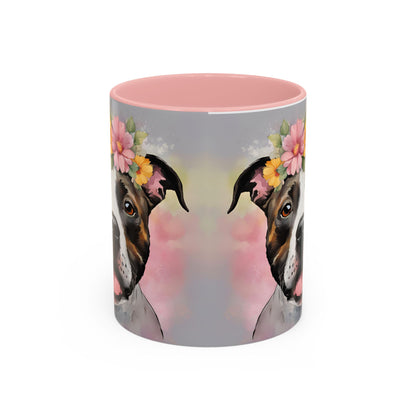 Staffordshire Bull Terrier 01 Accent Coffee Mug - Dog Lover Gift