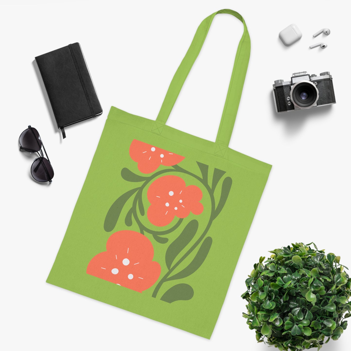 Abstract flowers 06 Cotton Tote