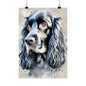 Dogs Blue Roan Cocker Spaniel 02 Matte Vertical Poster