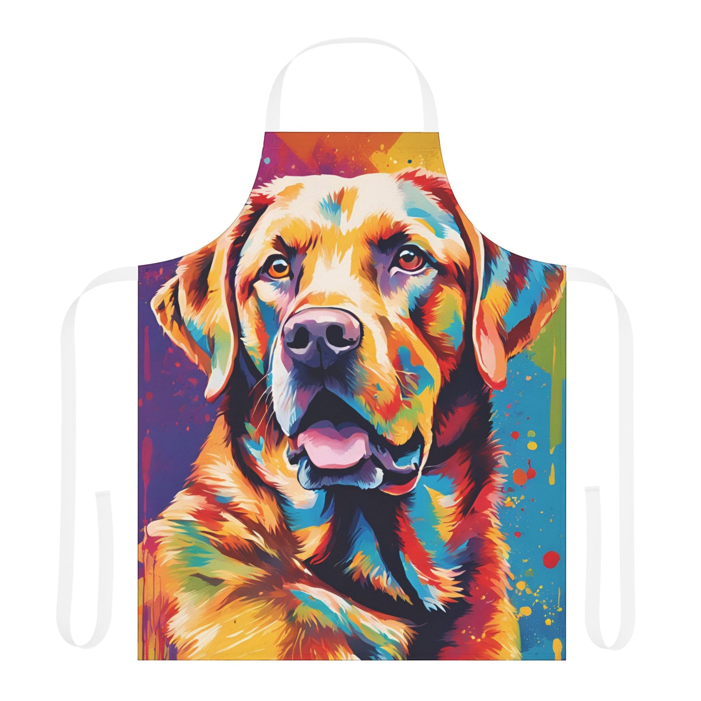 Multicolored Labrador Adult Apron (AOP)