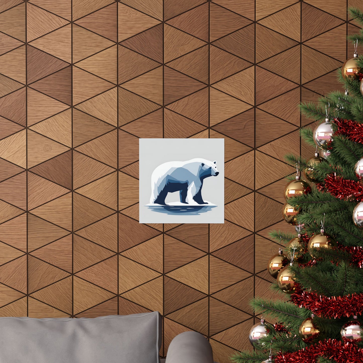 Lone Collection Polar Bear 3 Matte Square Posters