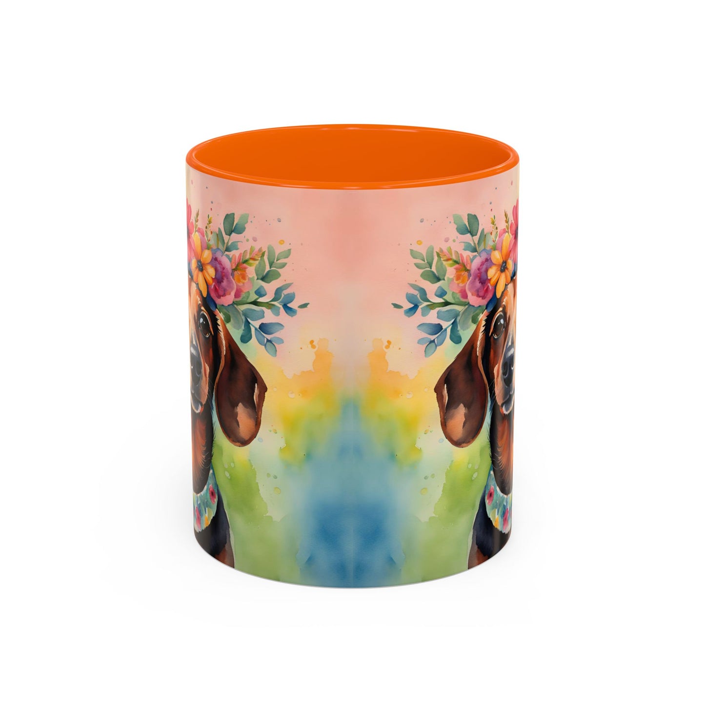 Dachshund 04 Accent Coffee Mug - Dog Lover Gift