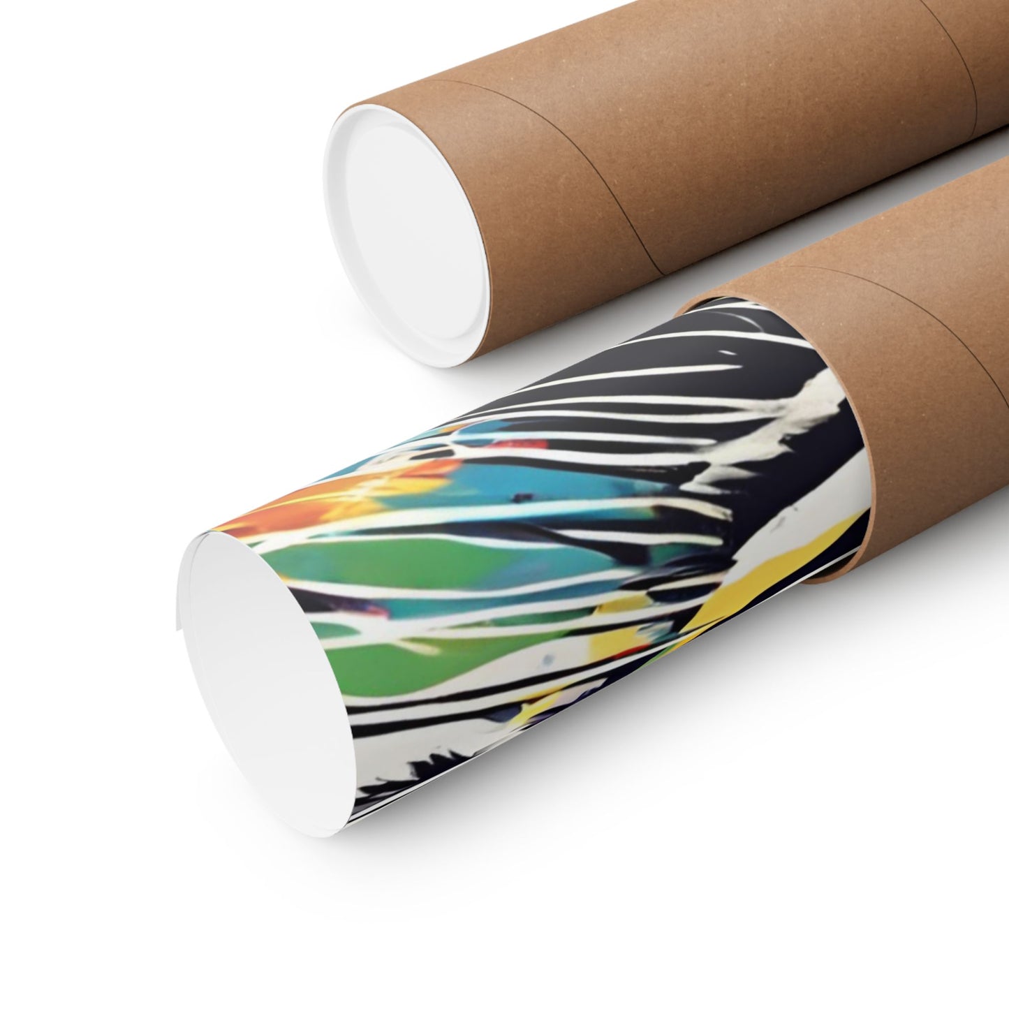 Multicolored Tiger 2 Matte Vertical Poster