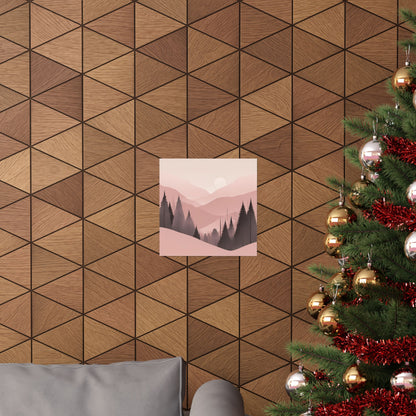 Lonely Forest Pink 4 Matte Square Posters