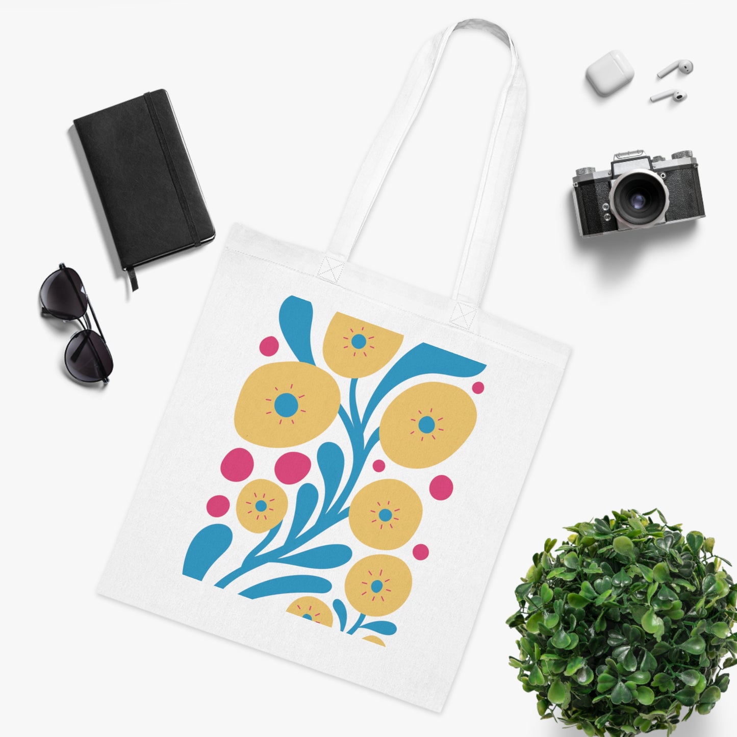Abstract flowers 05 Cotton Tote