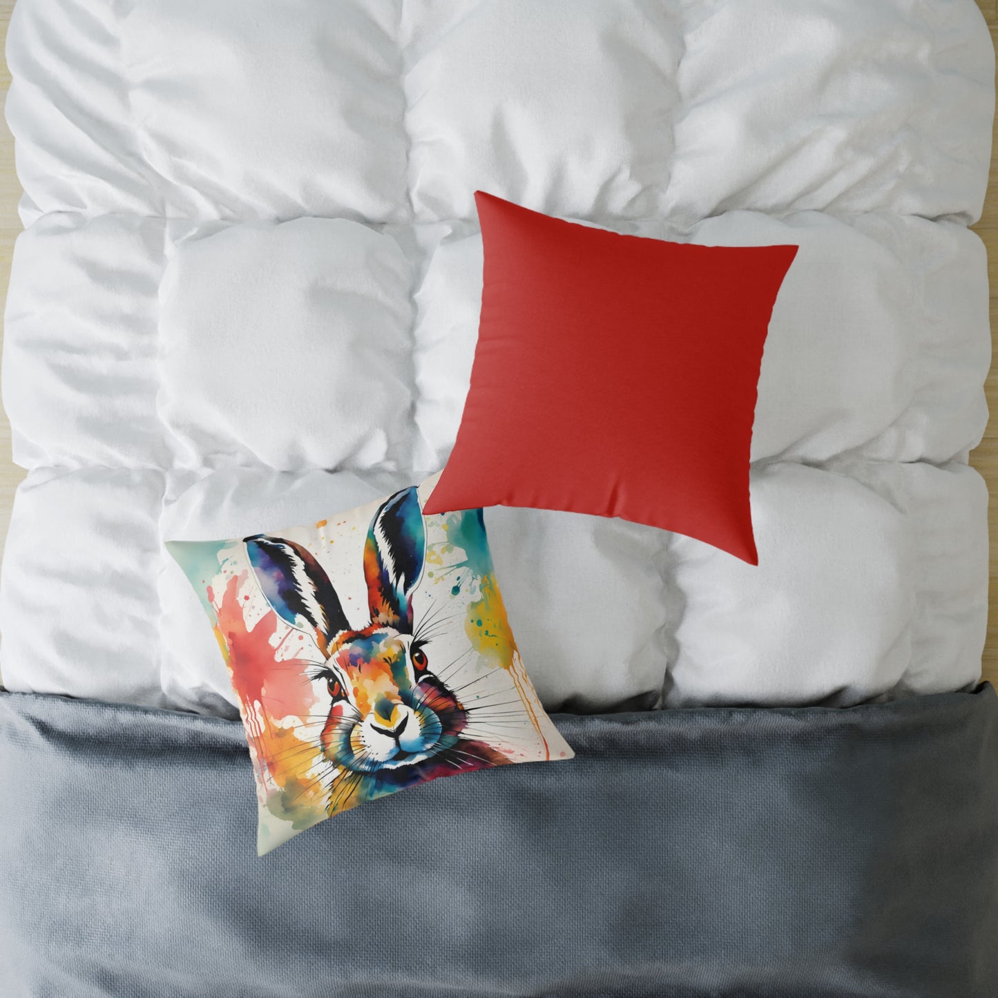 Hare 01 Poly Pillow - Natures Beauty Design
