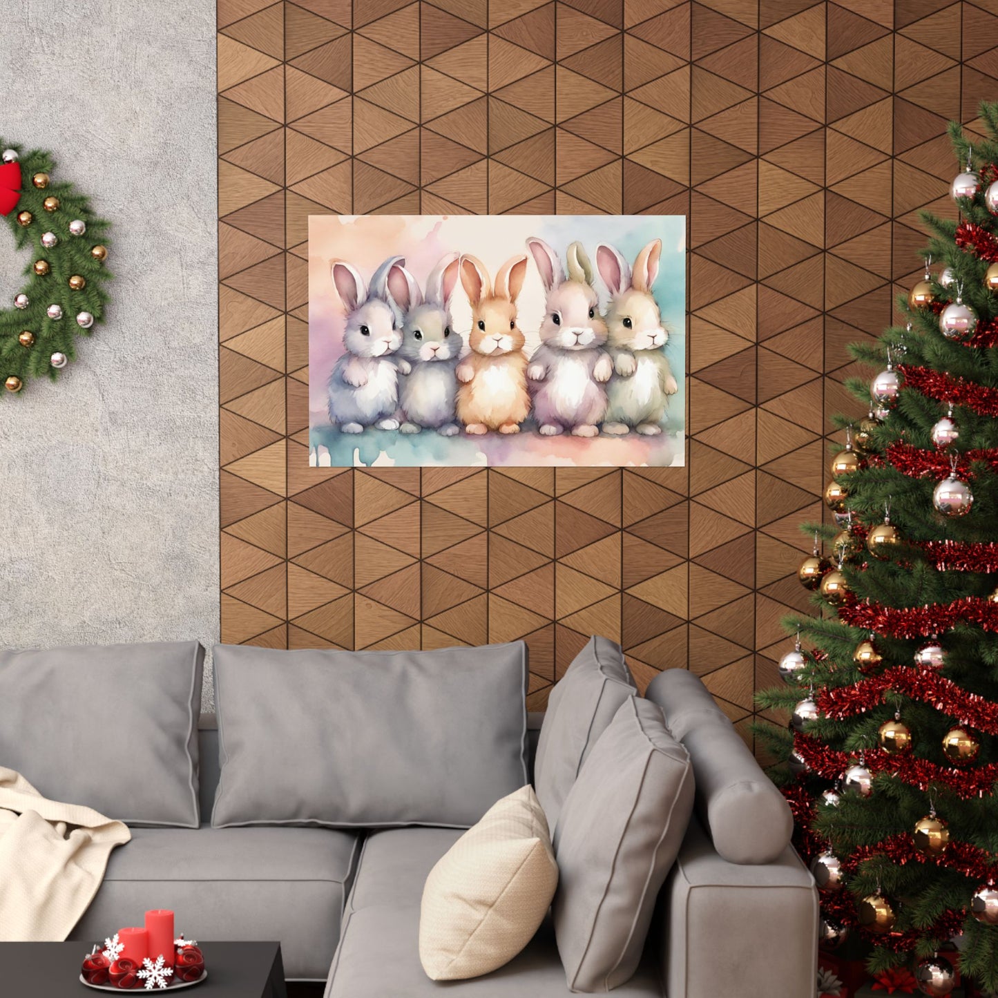 Nursery Bunnies 4 Matte Horizontal Posters