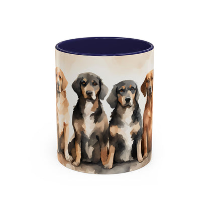 Doggies in a Row 2 Accent Mug 11oz