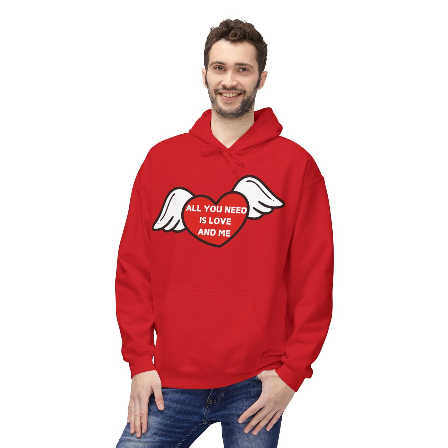 All You Need Is Love and Me Mens Valentines Hoodie