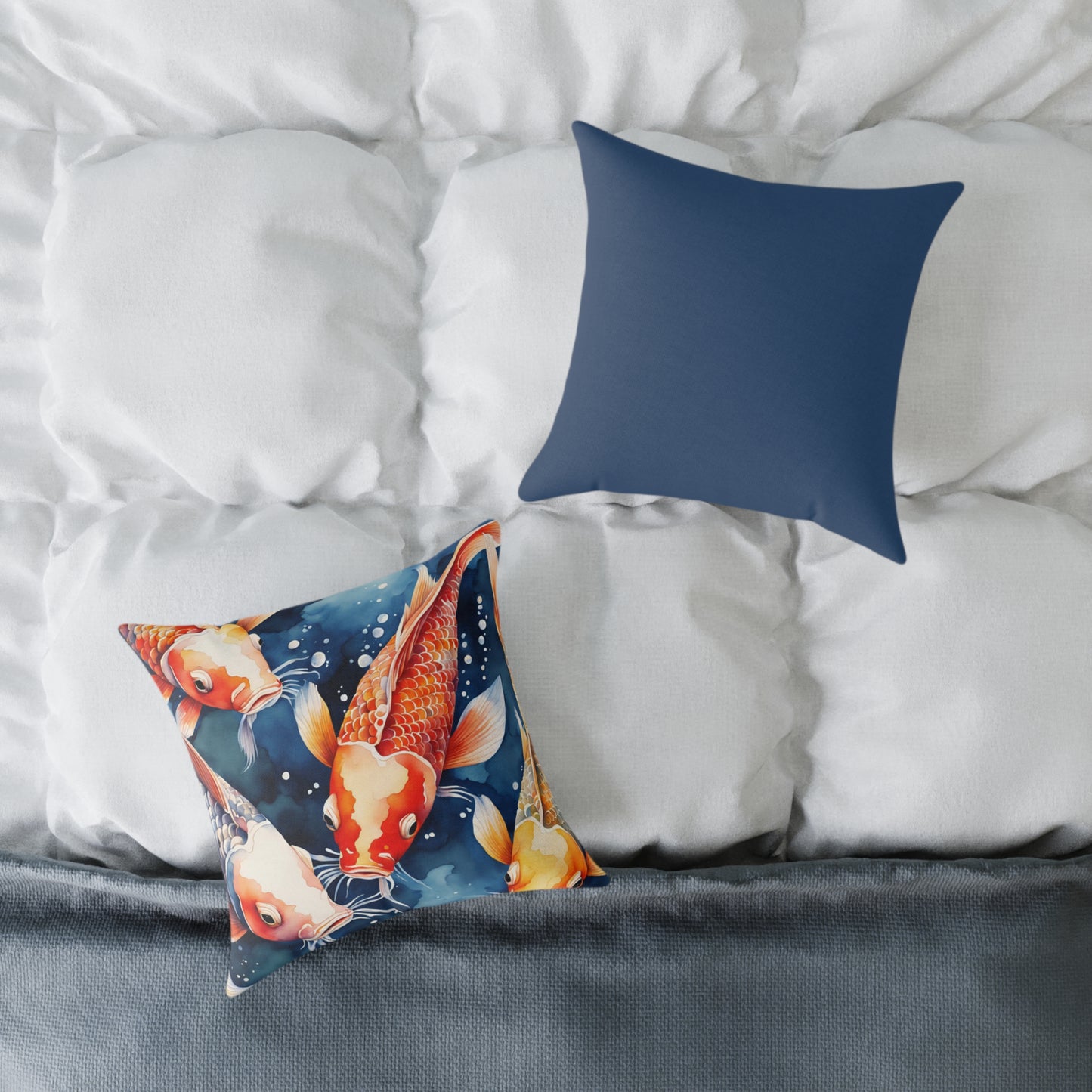 Koi Carp 03 Poly Pillow - Natures Beauty Design