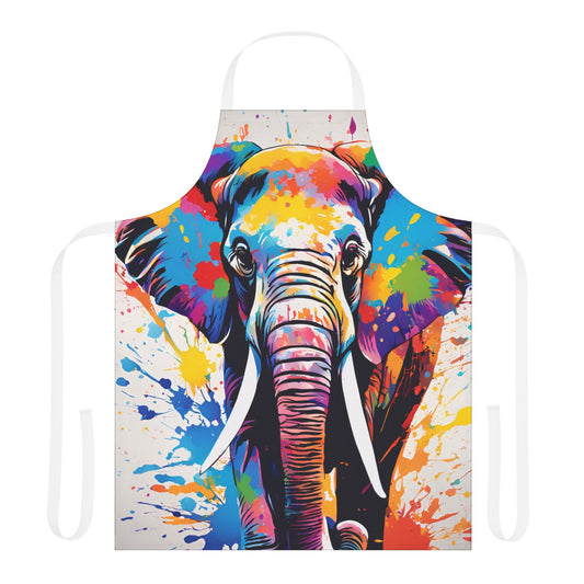 Multicolored Elephant Adult Apron (AOP)