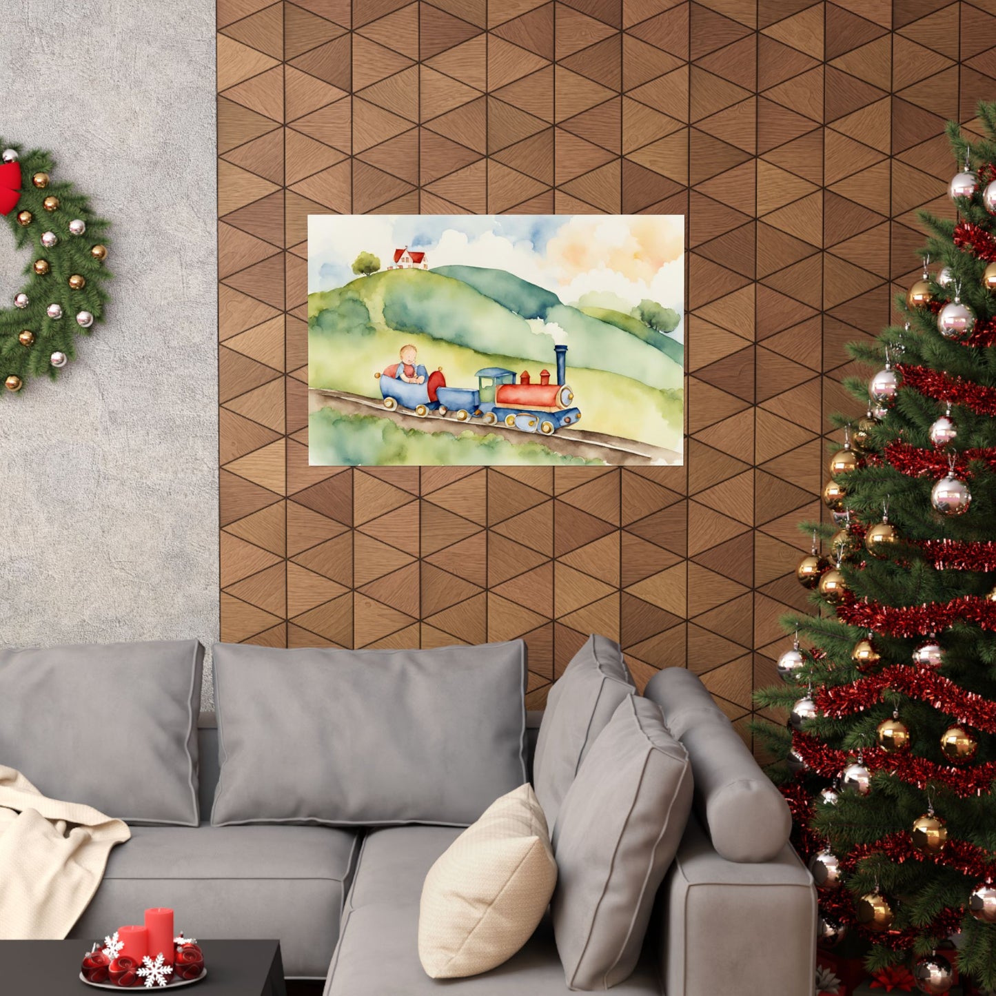 Nursery Choo Choo Train 5 Matte Horizontal Posters