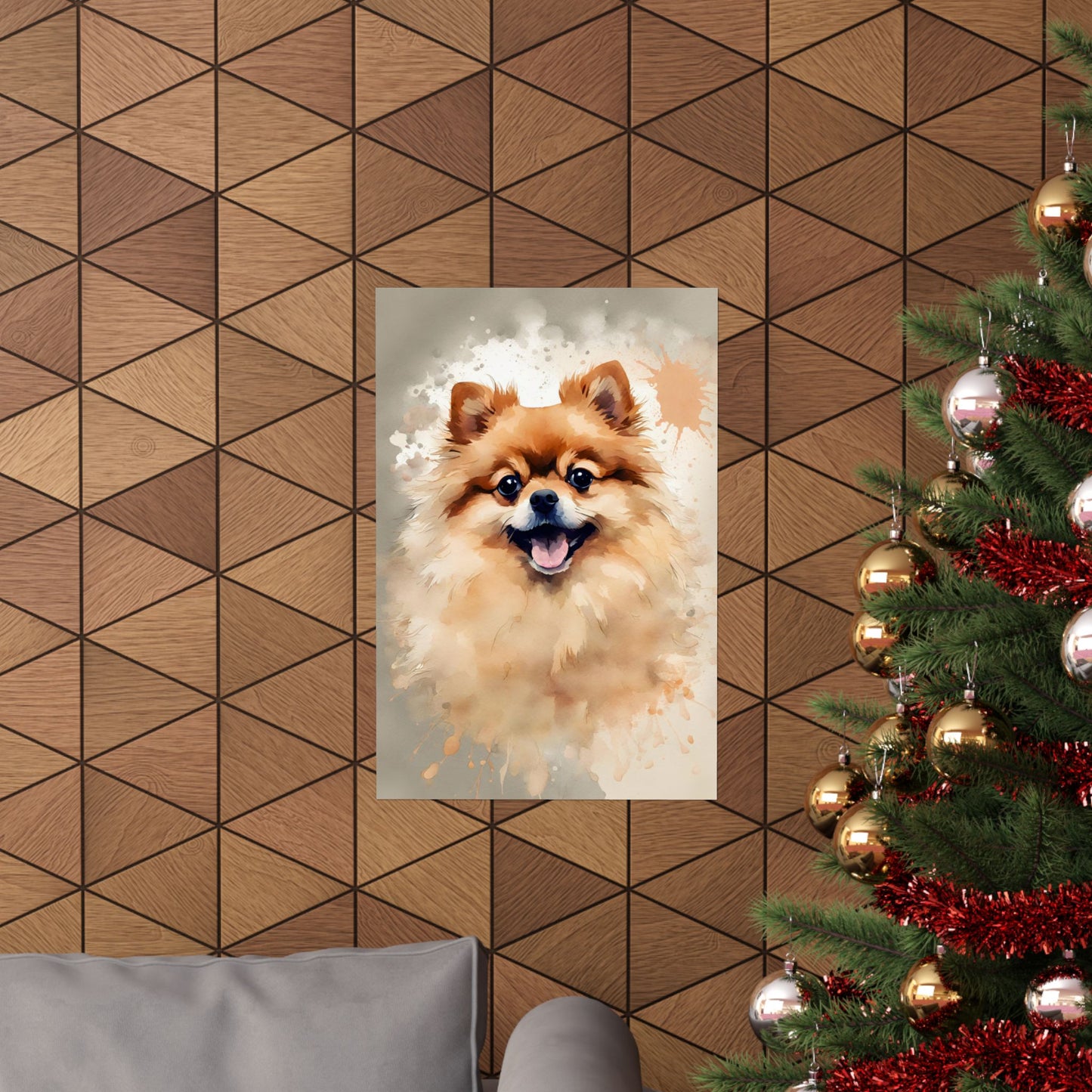 Dogs Pomeranian 04 Matte Vertical Poster
