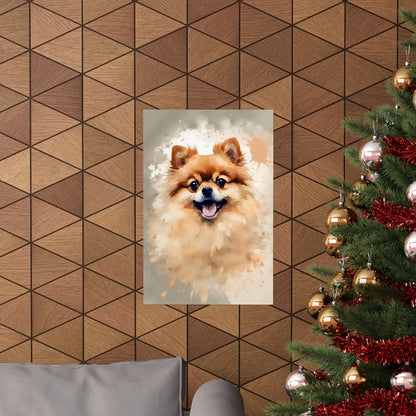 Dogs Pomeranian 04 Matte Vertical Poster