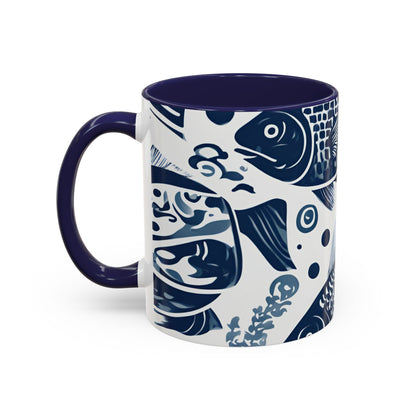 Fish 02 Accent Coffee Mug (11oz)