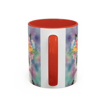 Floral Rag Doll Cat 04 Accent Coffee Mug - 11oz Perfect for Cat Lovers & Gifts