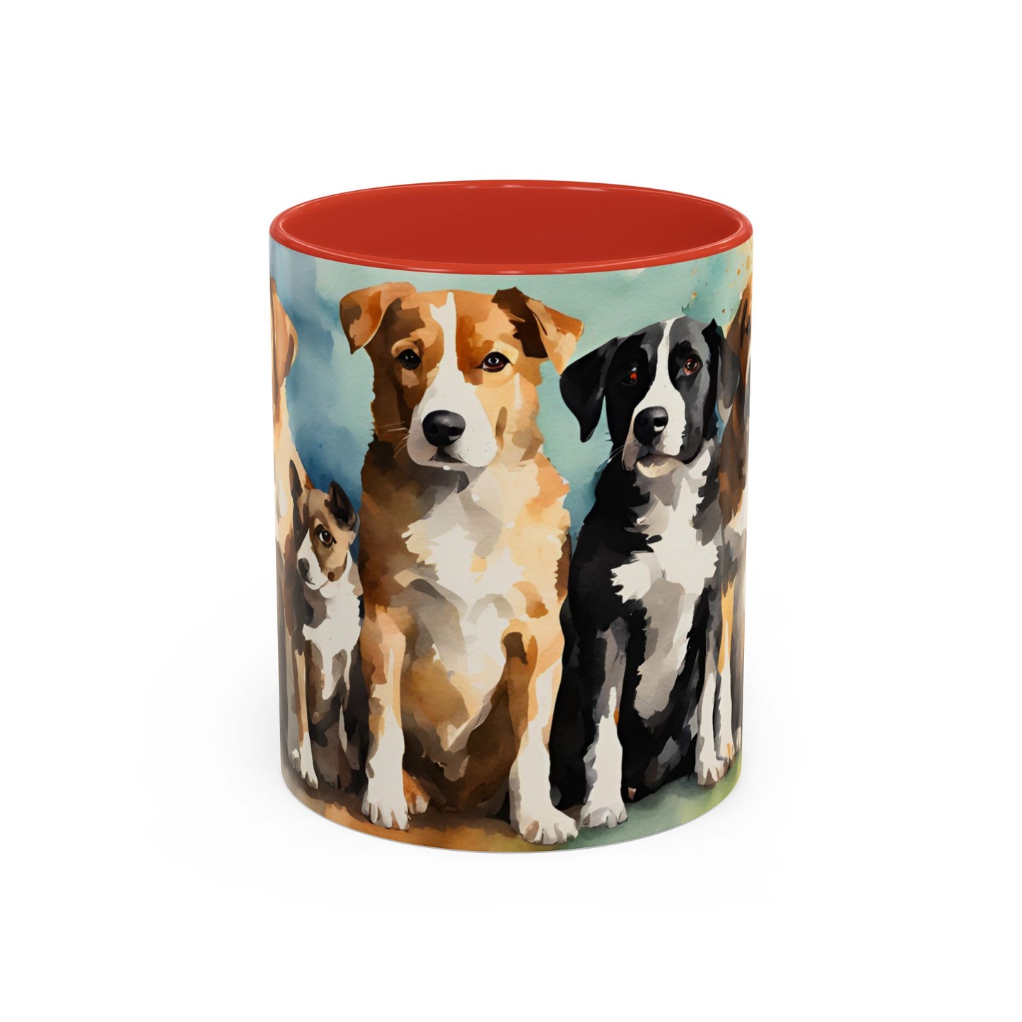Multicoloured Doggies 9 Accent Mug 11oz