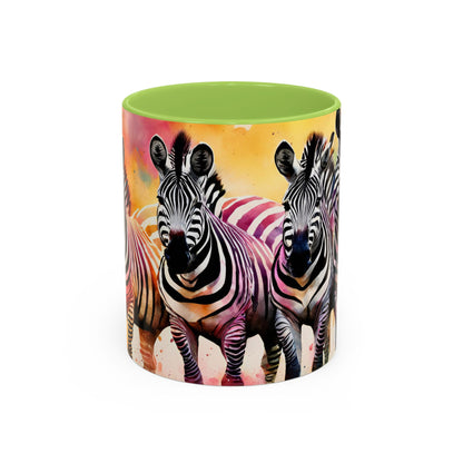 Multicoloured Zebra 2 Accent Mug 11oz
