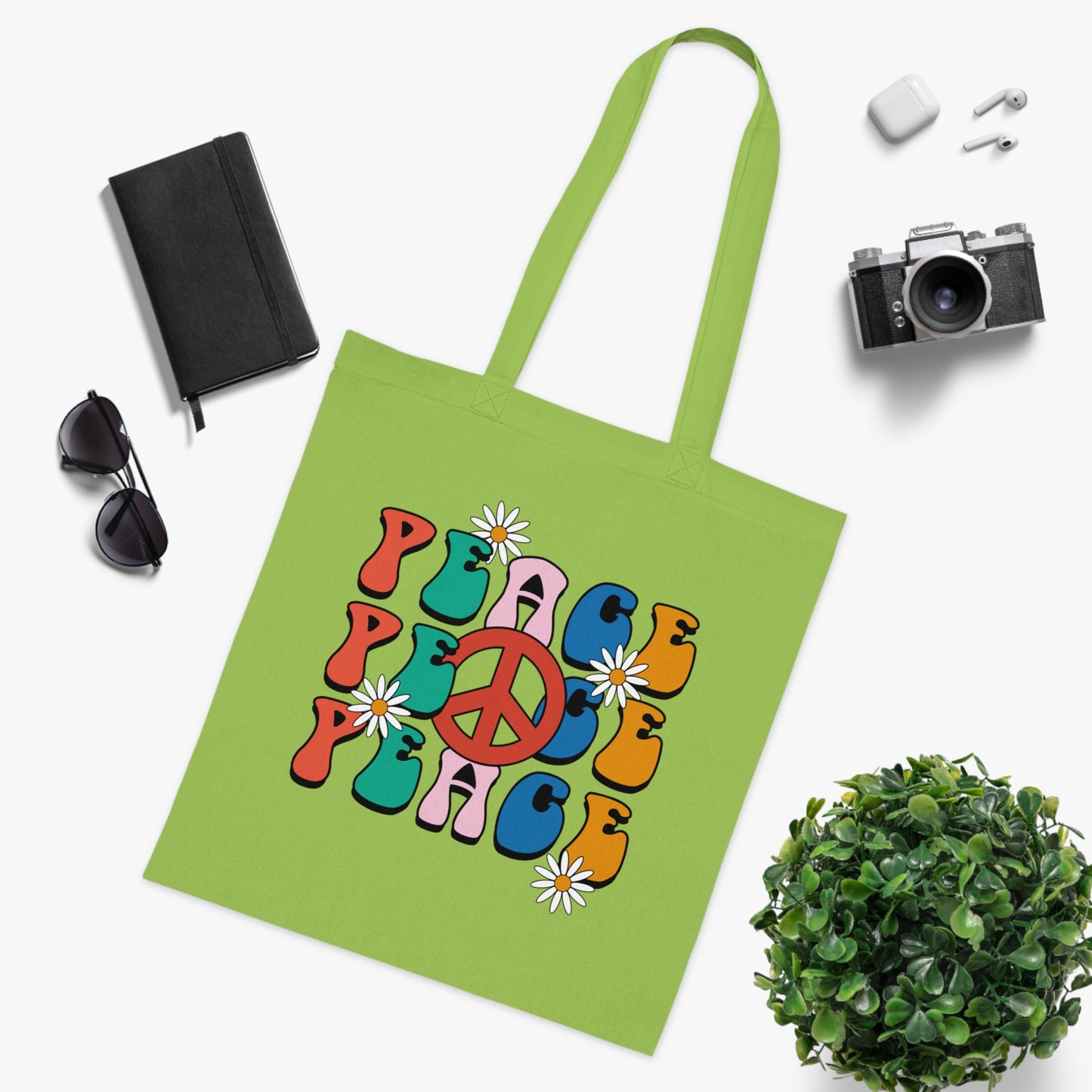 Flower power 05 Cotton Tote