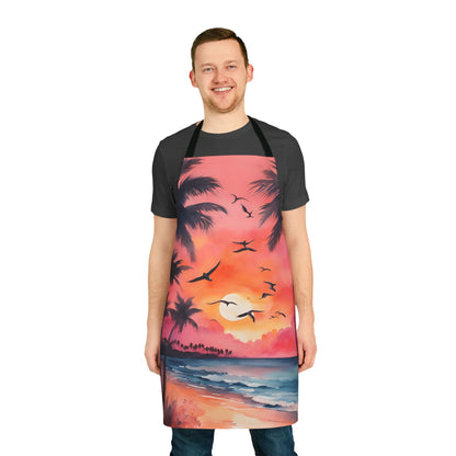 Tropical Sunset 01 Apron 5-Color Straps