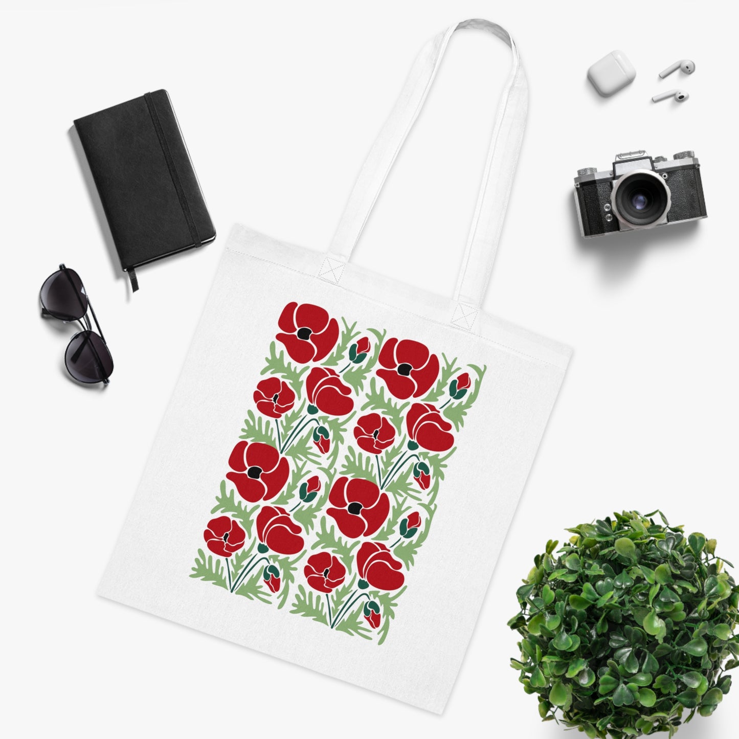 Abstract flowers 14 Cotton Tote