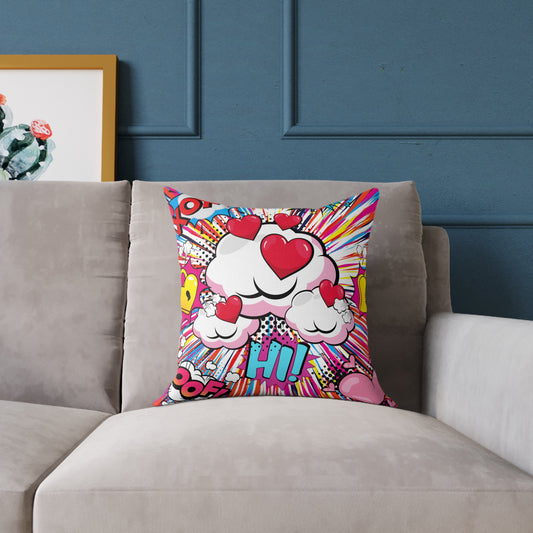 Hi! Pop Art Poly Pillow