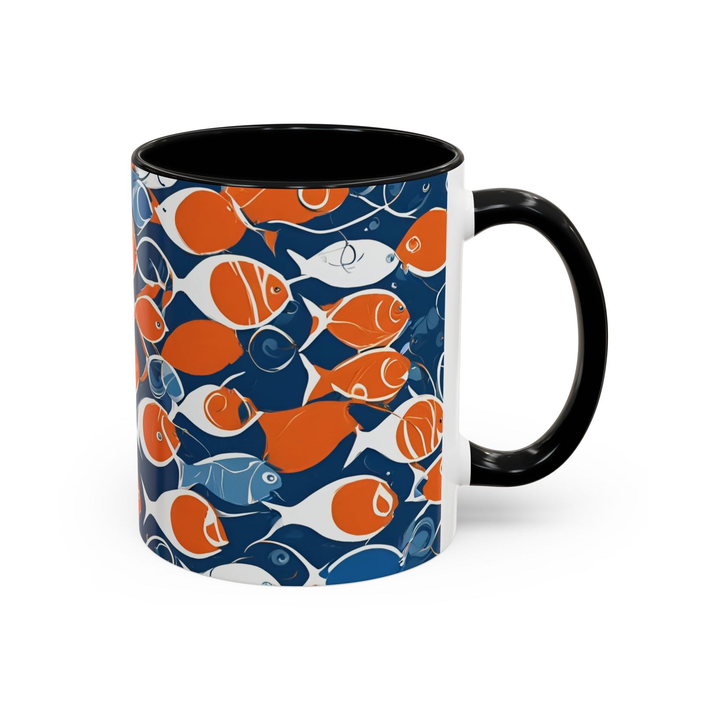 Orange Fish 08 Accent Coffee Mug (11oz)