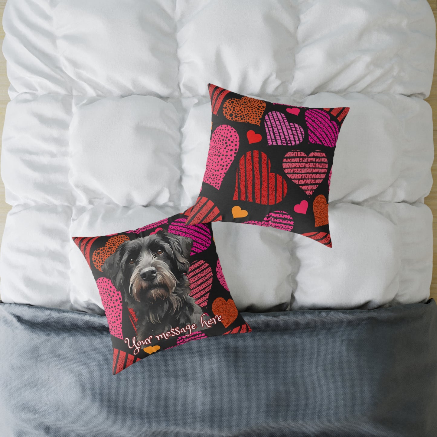 Personalized Valentine Eddy 2 Poly Cushion/Pillow 5 sizes