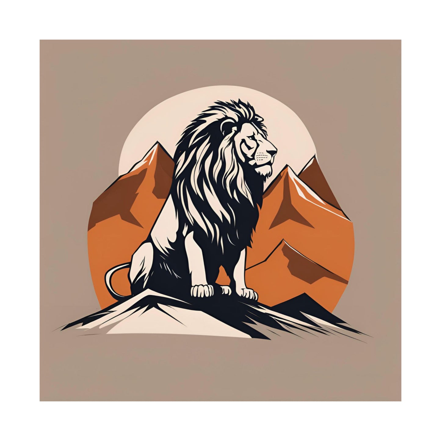 Lone Collection Lion 7 Matte Square Posters