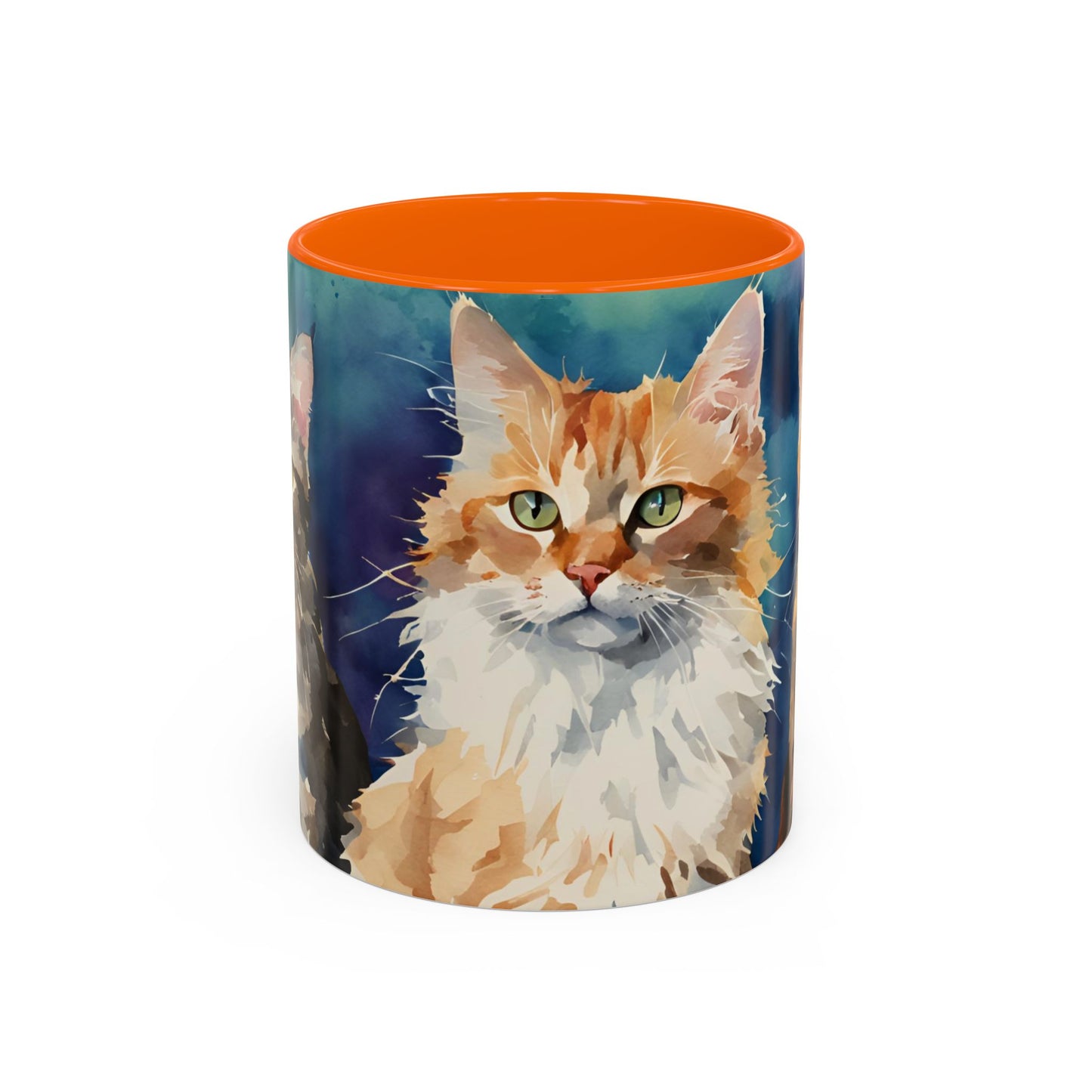 Multicoloured Kitties 8 Accent Mug 11oz